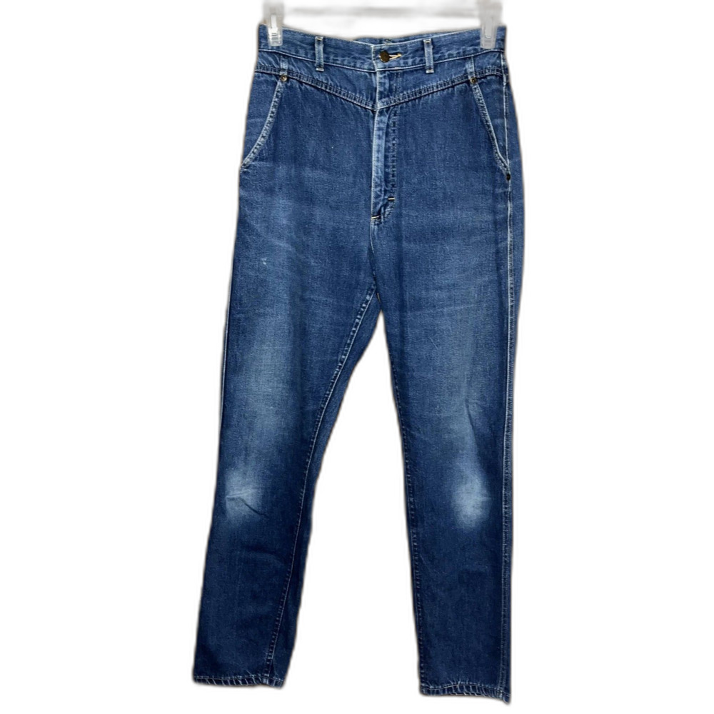 Lee Vintage Women's 14 (29" Waist) Dark Wash High Waist Straight Leg Denim Jeans